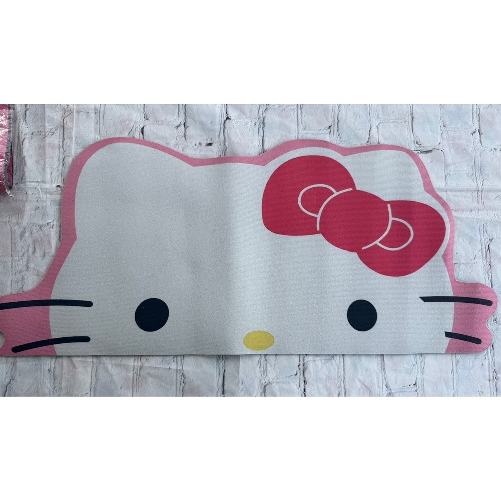Sanrio Hello Kitty Desk Mat Large Mouse Pad Pink White Kawaii Office 27x12 - Picture 1 of 2